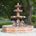 Скульптурный большой фонтан со статуями лошадей, для дома и парка код Polien 6-34